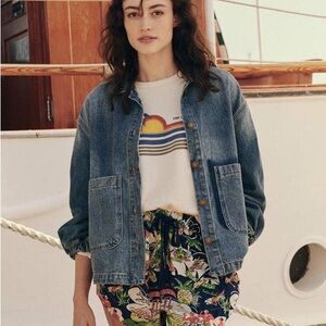 THE GREAT - Road House Wash The Blouson Sleeve Chore Jacket